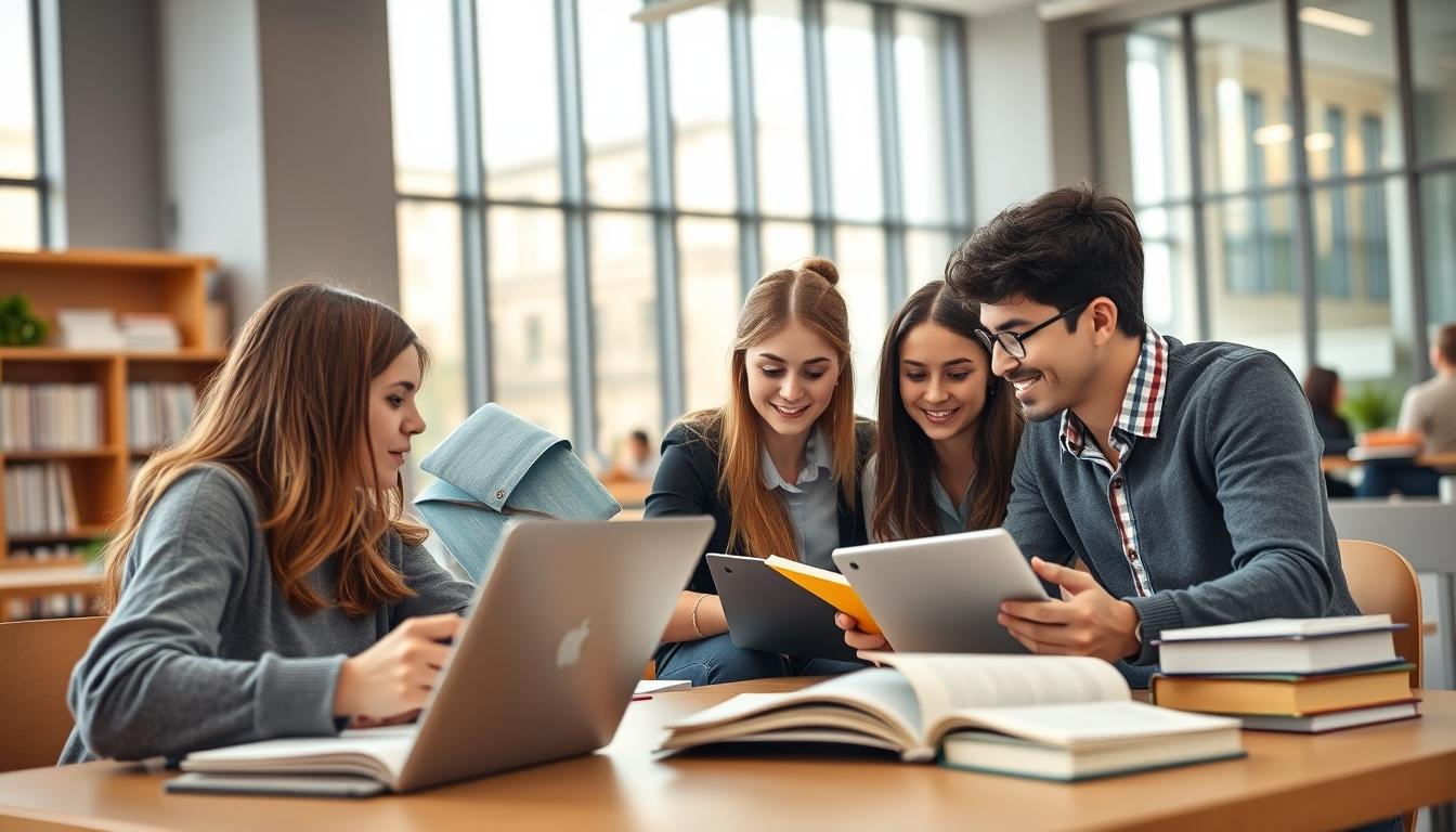 Structured study materials and learning resources on a desk
